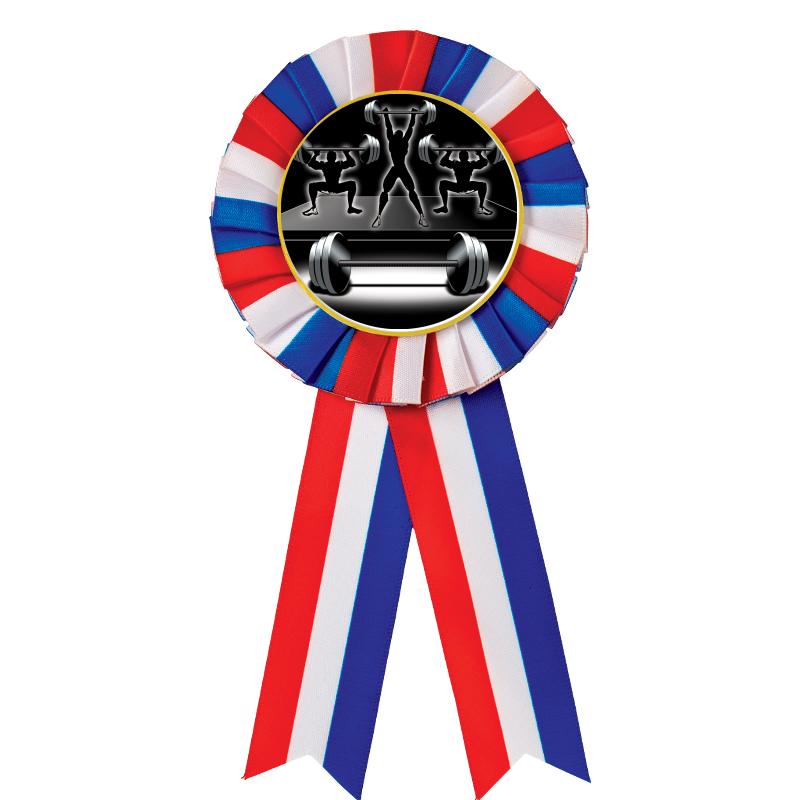 RED/WHITE/BLUE MYLAR ROSETTES