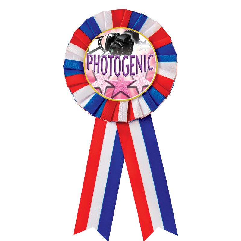 RED/WHITE/BLUE MYLAR ROSETTES
