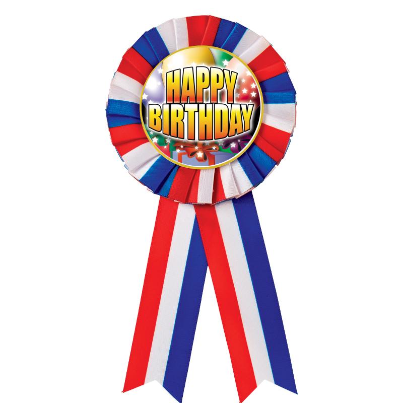 RED/WHITE/BLUE MYLAR ROSETTES