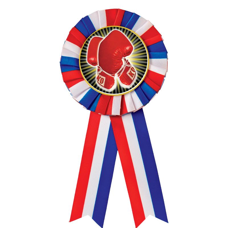 RED/WHITE/BLUE MYLAR ROSETTES