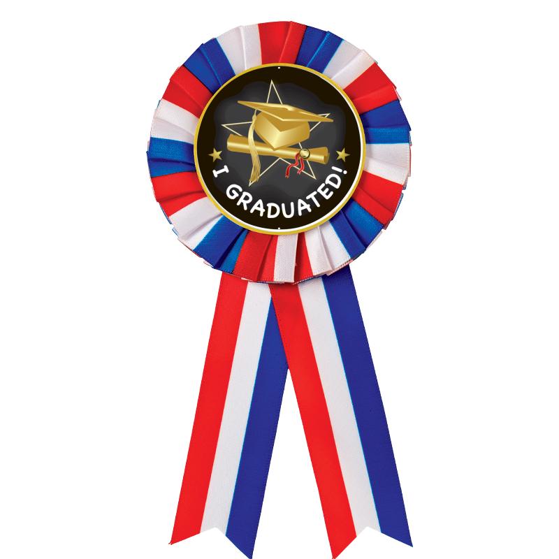 RED/WHITE/BLUE MYLAR ROSETTES