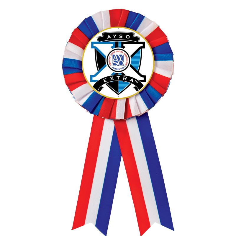 RED/WHITE/BLUE MYLAR ROSETTES