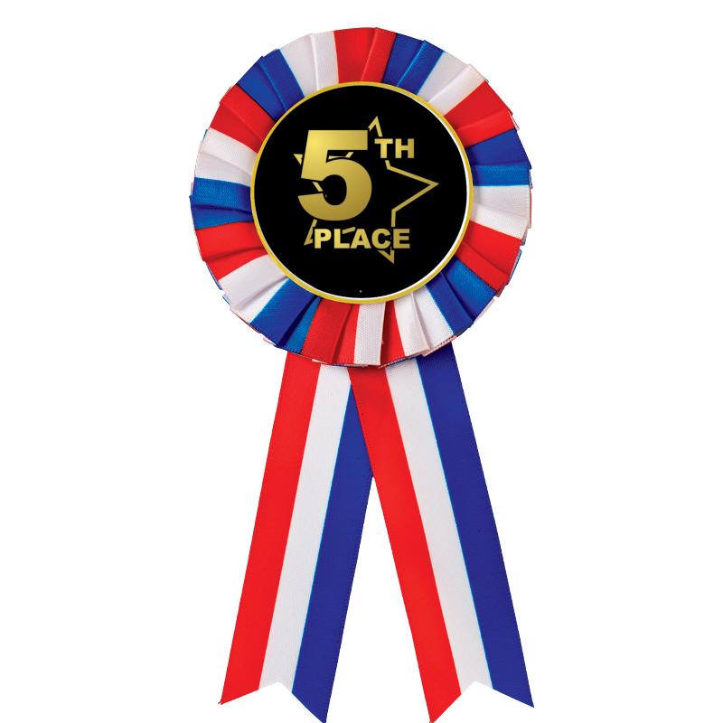 RED/WHITE/BLUE MYLAR ROSETTES