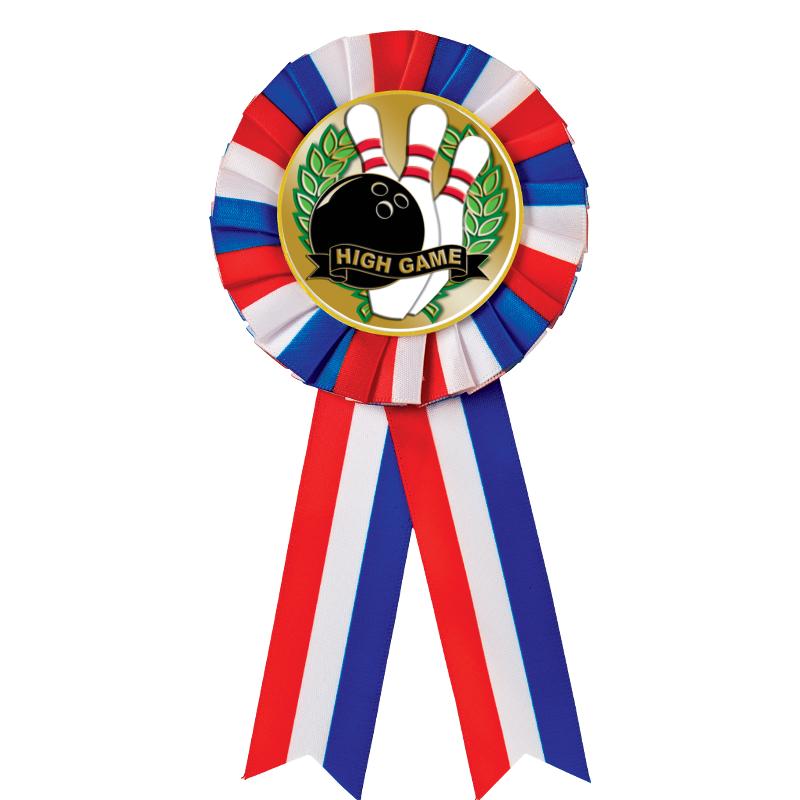 RED/WHITE/BLUE MYLAR ROSETTES