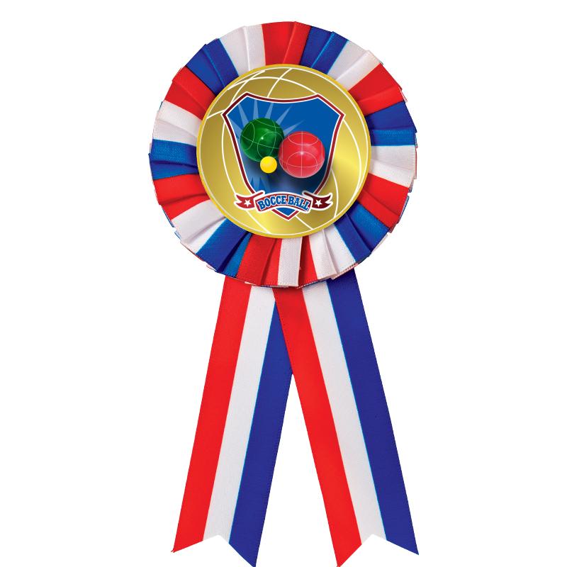 RED/WHITE/BLUE MYLAR ROSETTES
