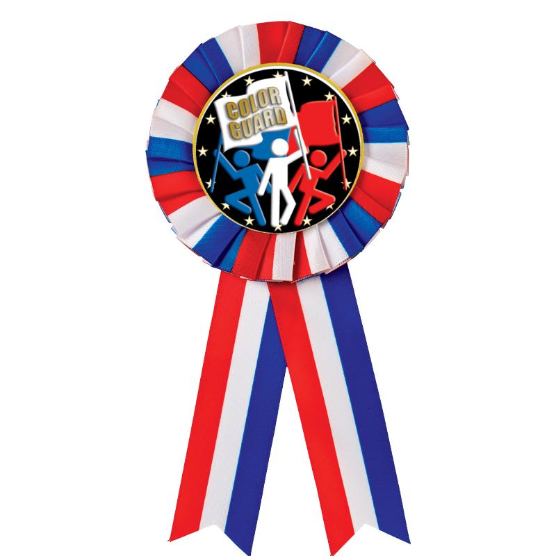 RED/WHITE/BLUE MYLAR ROSETTES