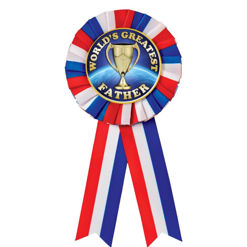 RED/WHITE/BLUE MYLAR ROSETTES