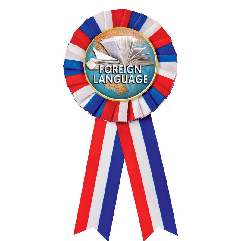 RED/WHITE/BLUE MYLAR ROSETTES