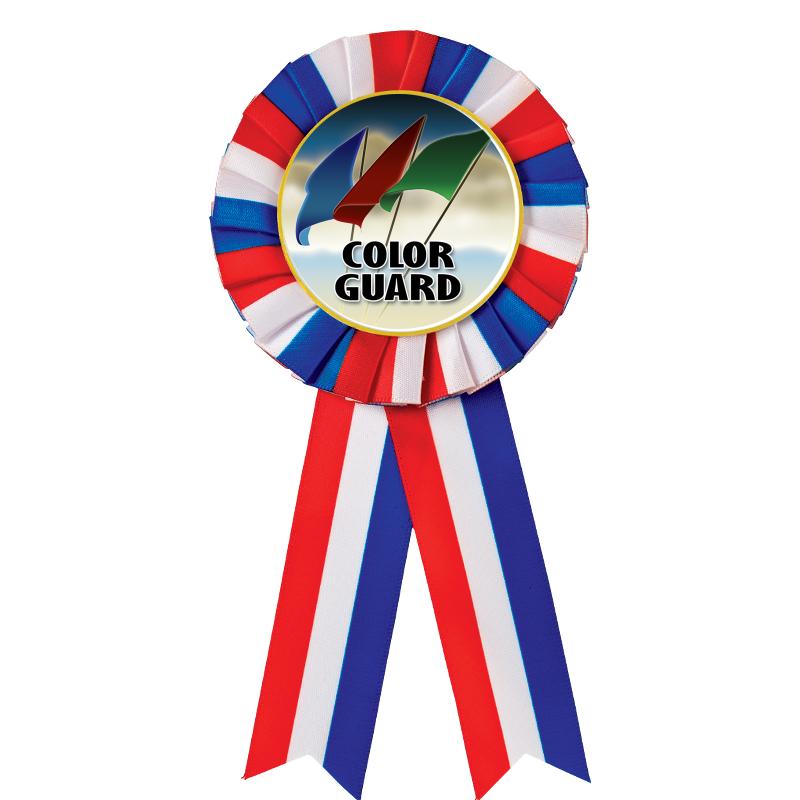 RED/WHITE/BLUE MYLAR ROSETTES