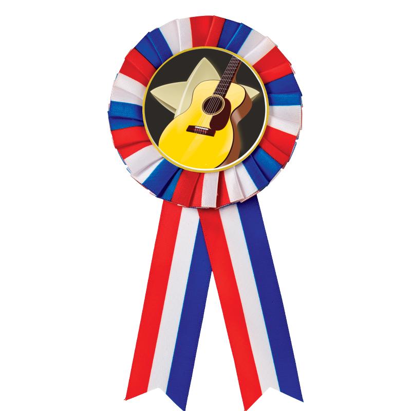 RED/WHITE/BLUE MYLAR ROSETTES