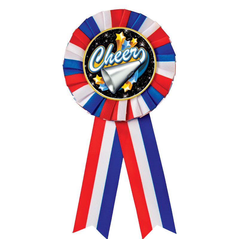 RED/WHITE/BLUE MYLAR ROSETTES