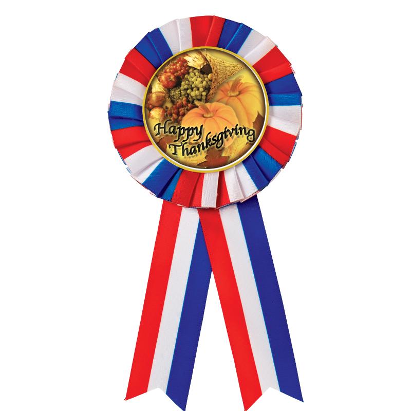 RED/WHITE/BLUE MYLAR ROSETTES
