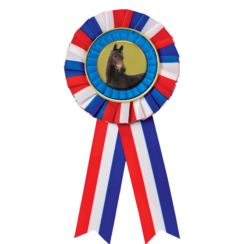 RED/WHITE/BLUE MYLAR ROSETTES
