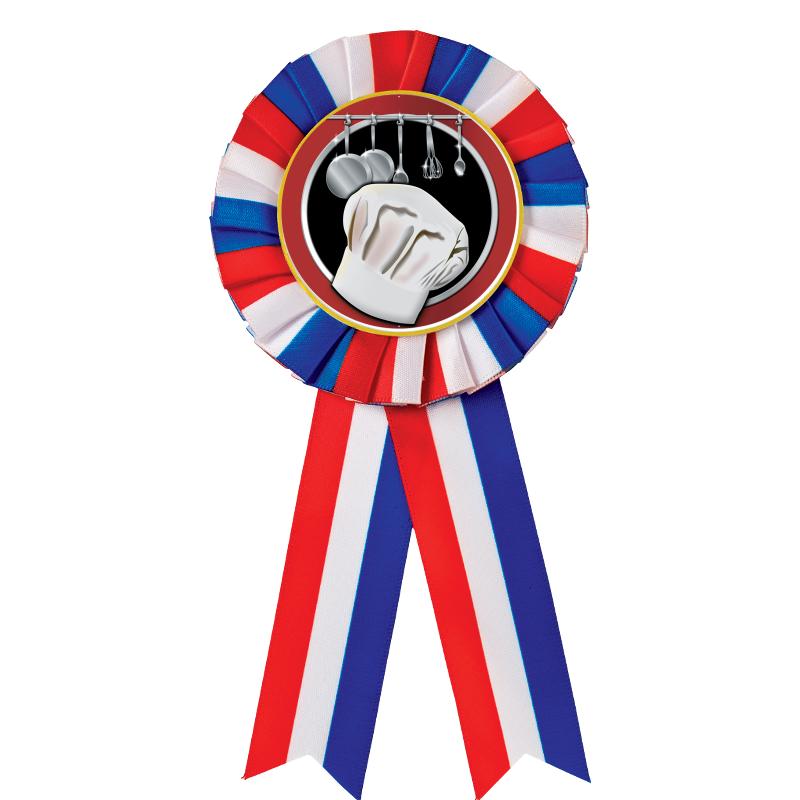 RED/WHITE/BLUE MYLAR ROSETTES