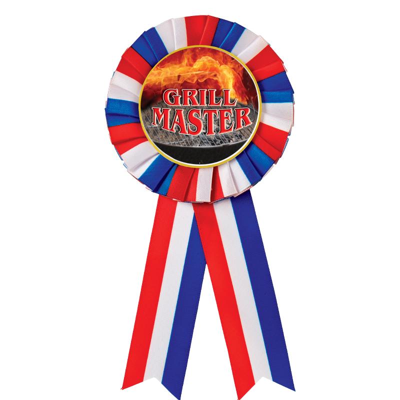 RED/WHITE/BLUE MYLAR ROSETTES
