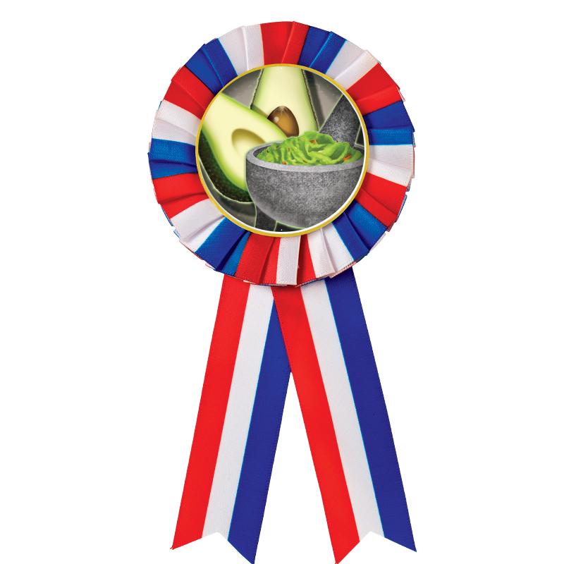 RED/WHITE/BLUE MYLAR ROSETTES