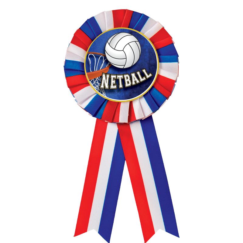 RED/WHITE/BLUE MYLAR ROSETTES