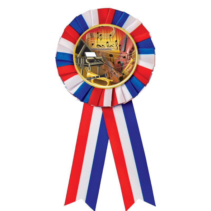RED/WHITE/BLUE MYLAR ROSETTES
