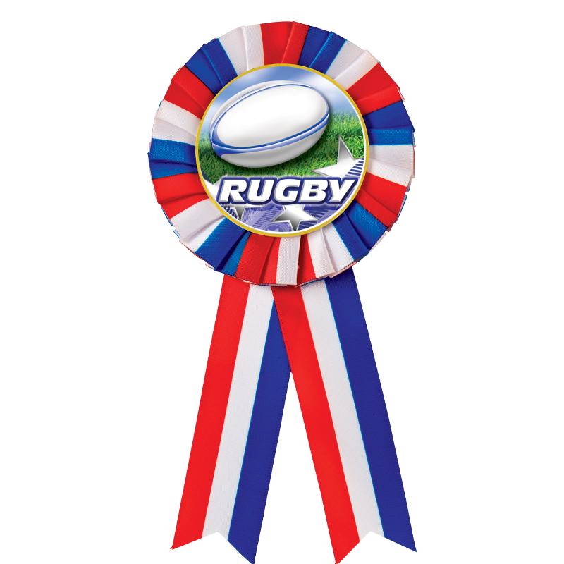 RED/WHITE/BLUE MYLAR ROSETTES