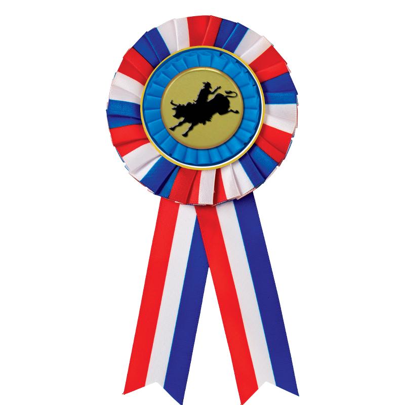 RED/WHITE/BLUE MYLAR ROSETTES