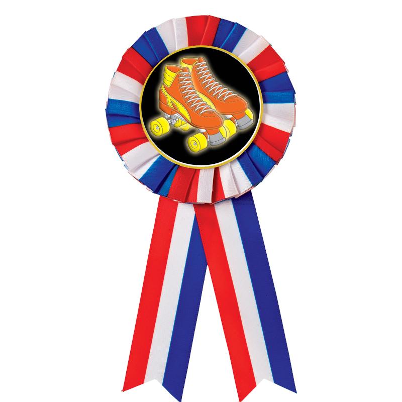 RED/WHITE/BLUE MYLAR ROSETTES