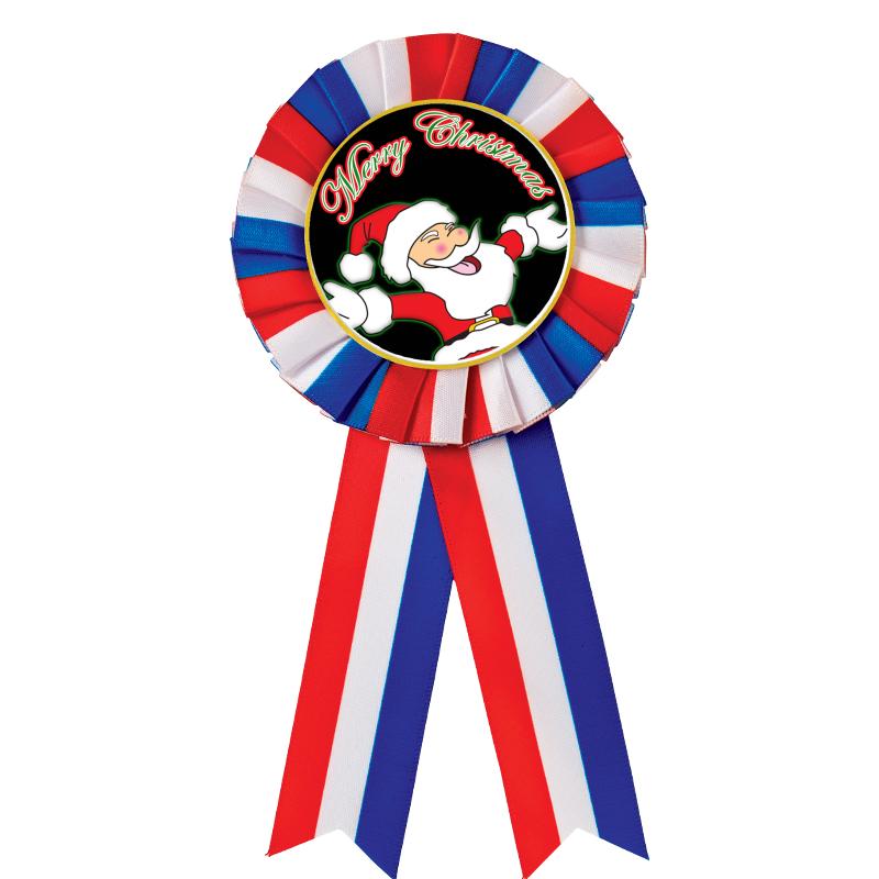 RED/WHITE/BLUE MYLAR ROSETTES