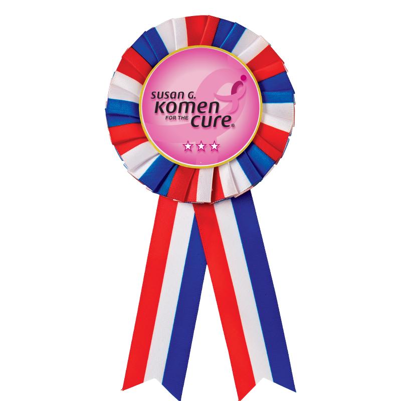RED/WHITE/BLUE MYLAR ROSETTES