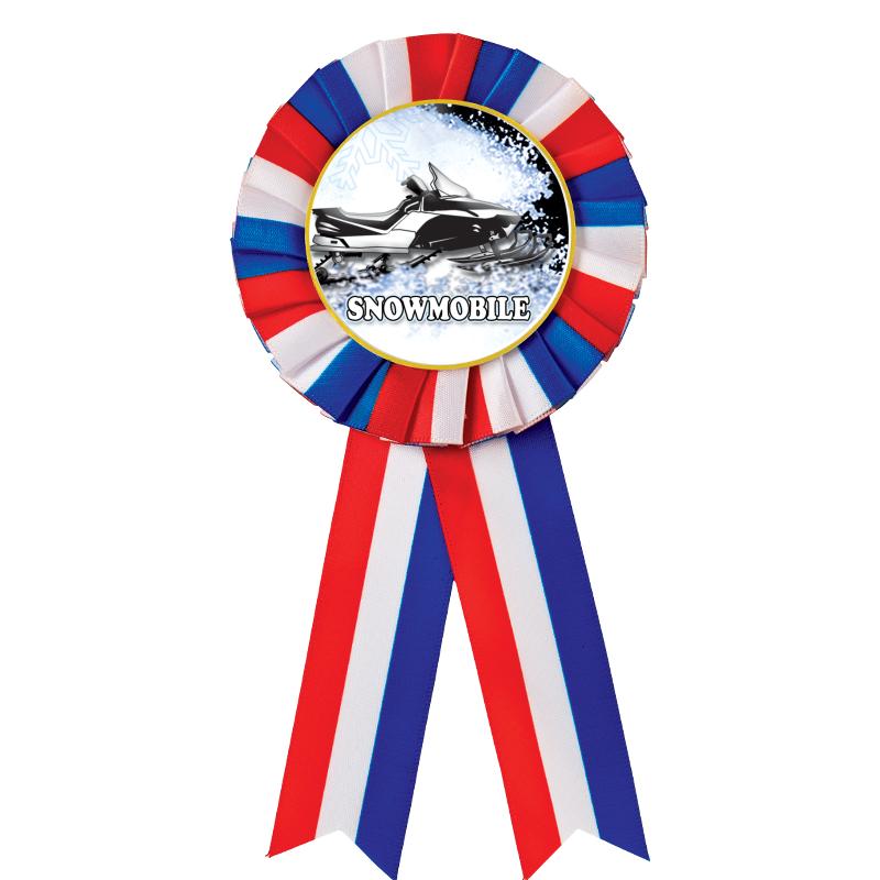 RED/WHITE/BLUE MYLAR ROSETTES