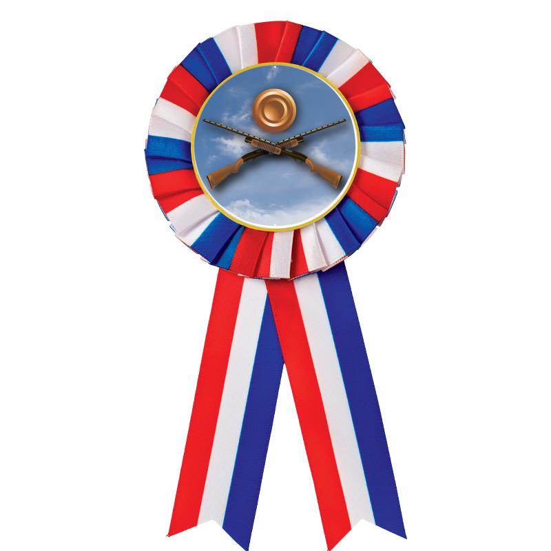 RED/WHITE/BLUE MYLAR ROSETTES