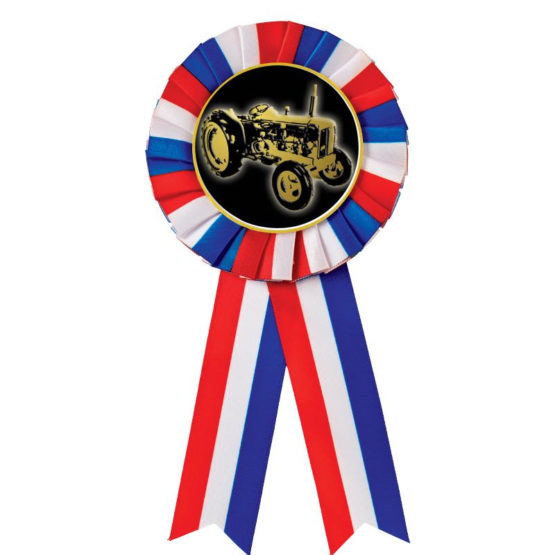 RED/WHITE/BLUE MYLAR ROSETTES