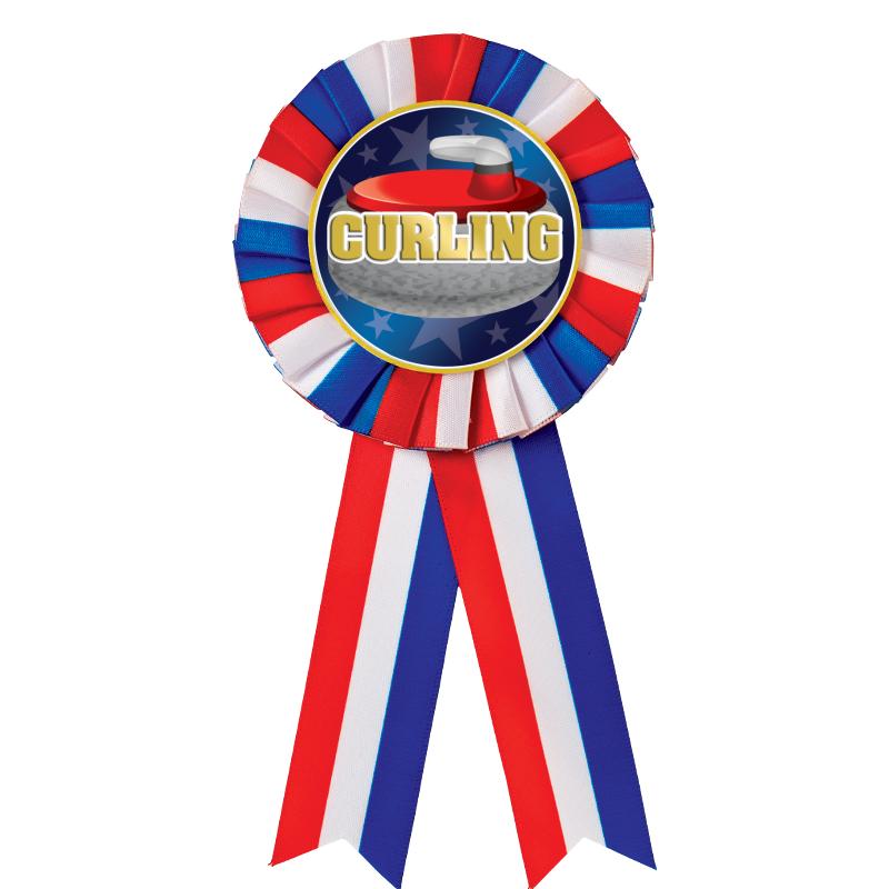RED/WHITE/BLUE MYLAR ROSETTES