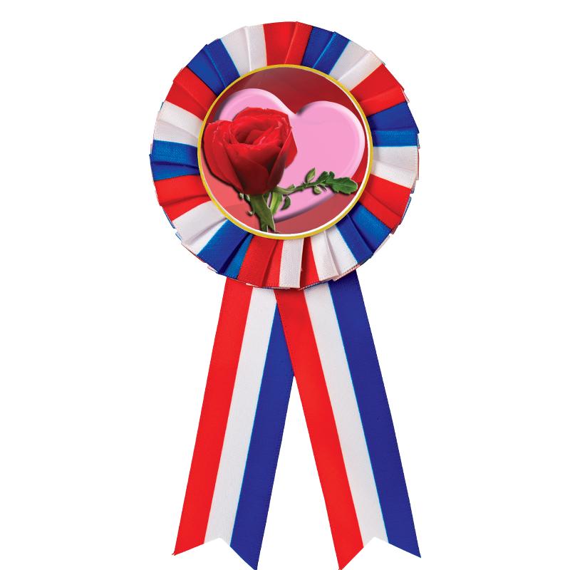 RED/WHITE/BLUE MYLAR ROSETTES