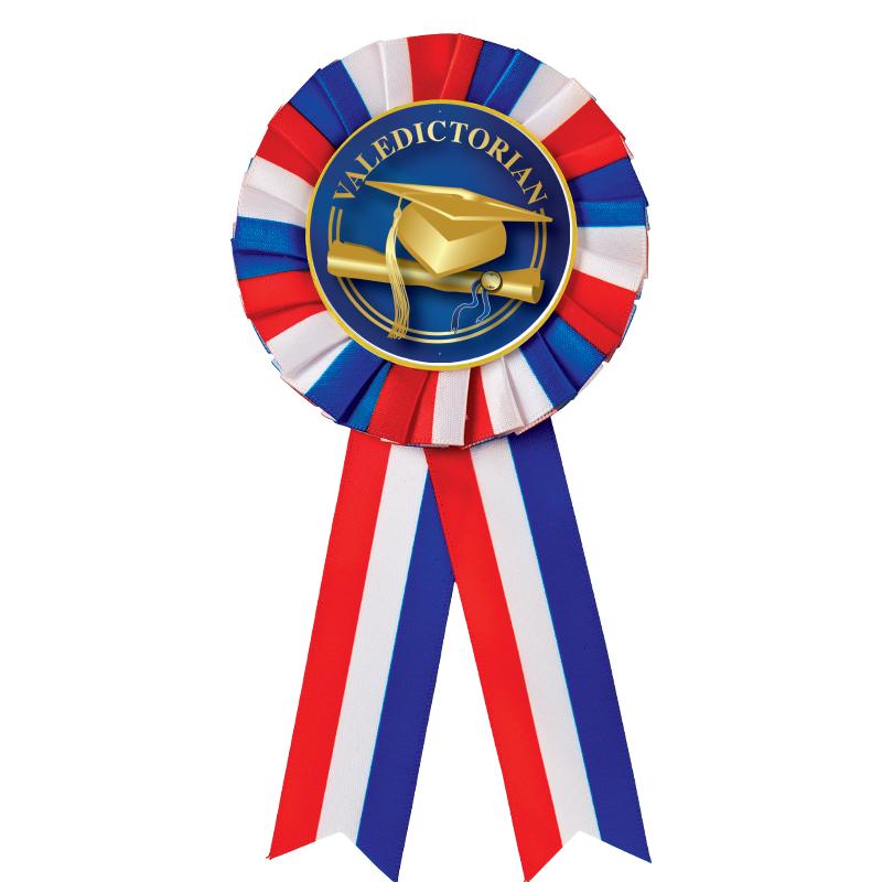 RED/WHITE/BLUE MYLAR ROSETTES