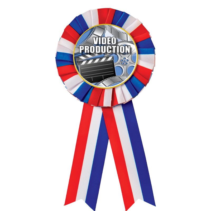 RED/WHITE/BLUE MYLAR ROSETTES