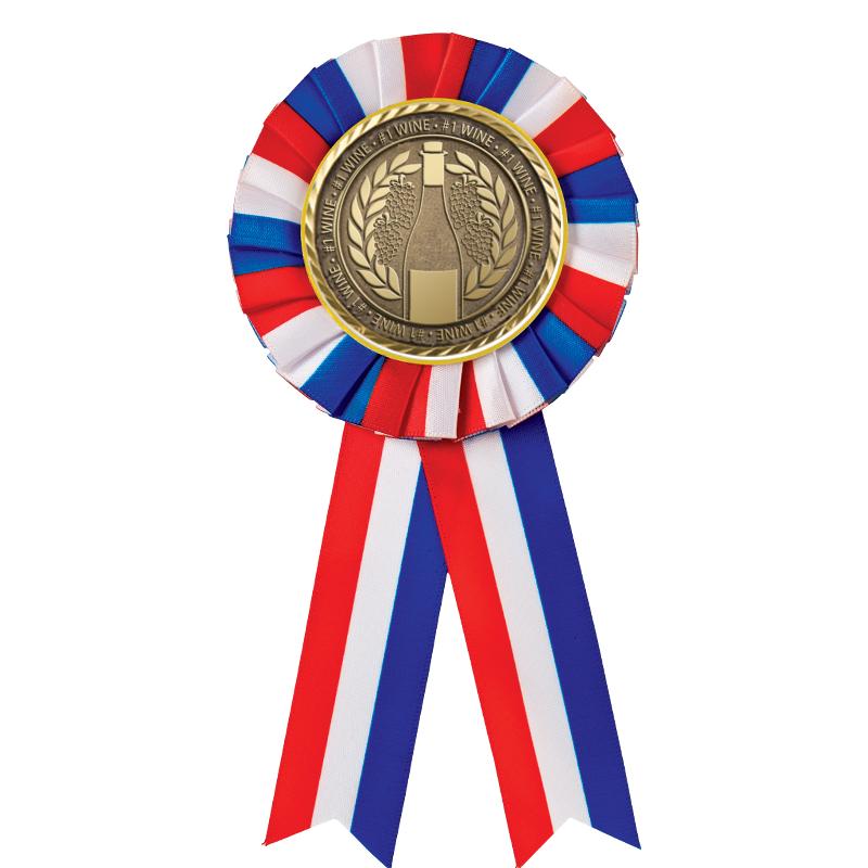 RED/WHITE/BLUE MYLAR ROSETTES