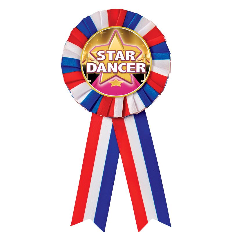 RED/WHITE/BLUE MYLAR ROSETTES