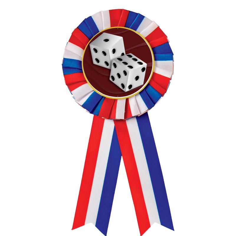 RED/WHITE/BLUE MYLAR ROSETTES