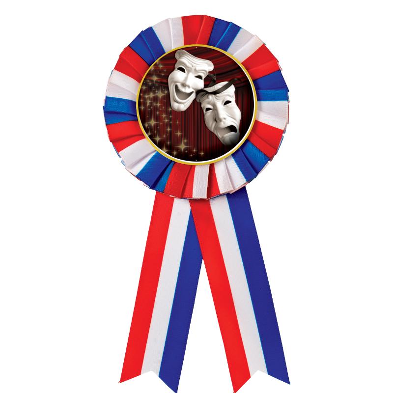 RED/WHITE/BLUE MYLAR ROSETTES