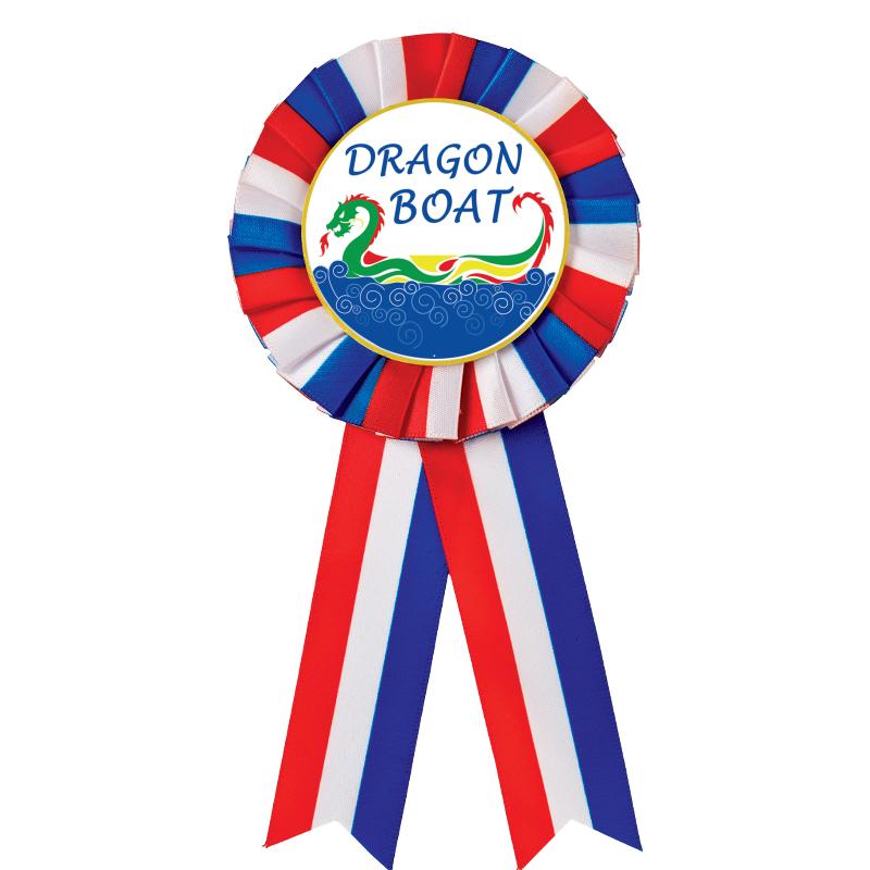 RED/WHITE/BLUE MYLAR ROSETTES