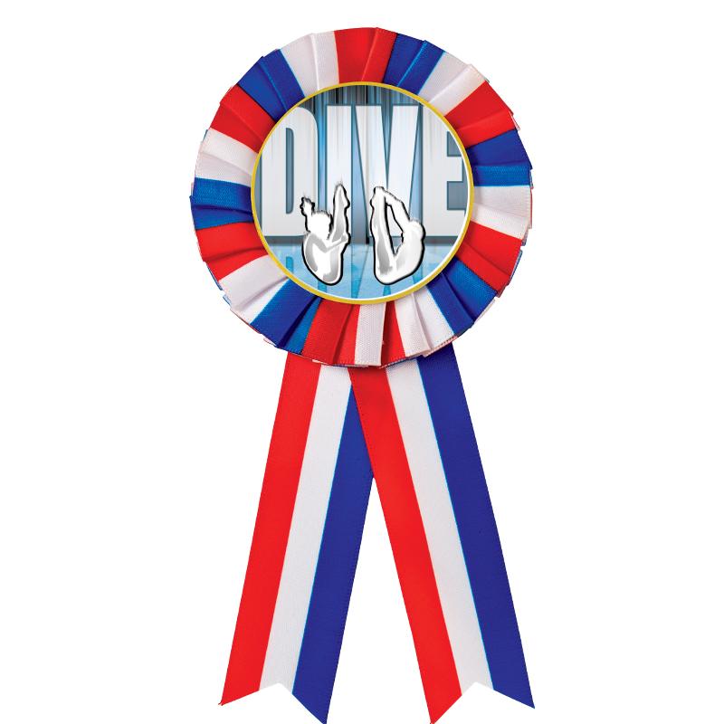 RED/WHITE/BLUE MYLAR ROSETTES