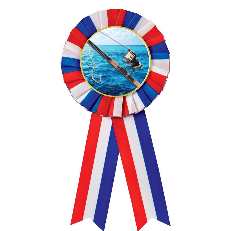 RED/WHITE/BLUE MYLAR ROSETTES