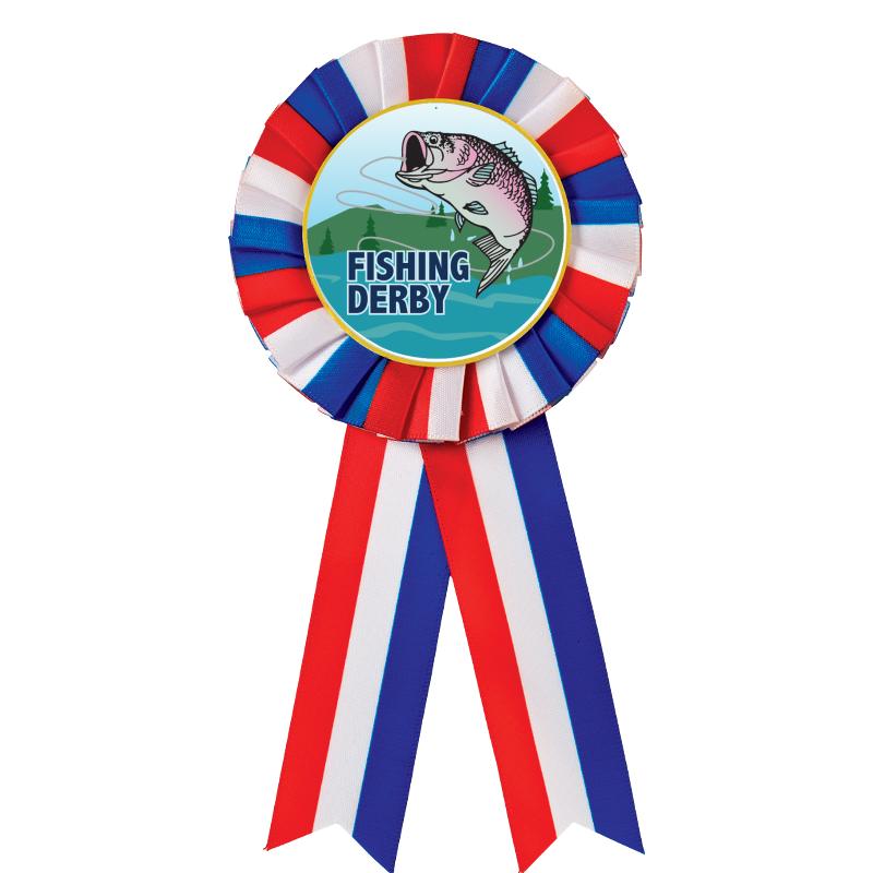 RED/WHITE/BLUE MYLAR ROSETTES