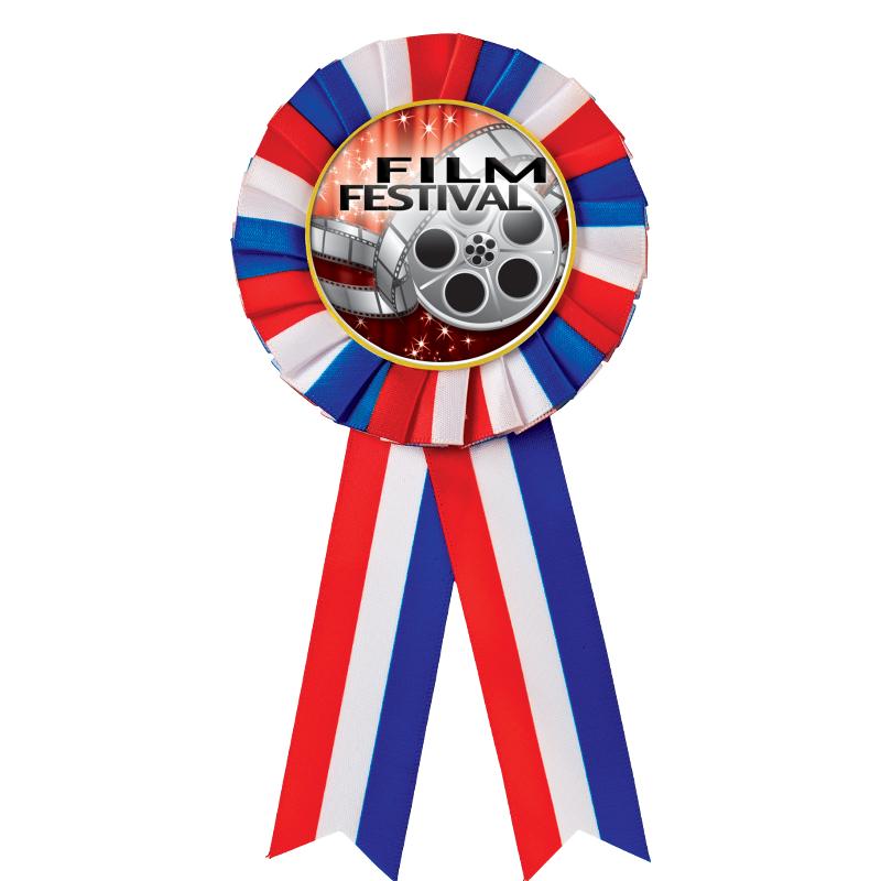 RED/WHITE/BLUE MYLAR ROSETTES