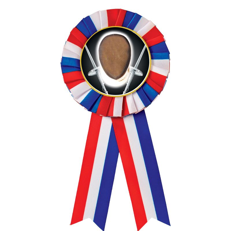 RED/WHITE/BLUE MYLAR ROSETTES