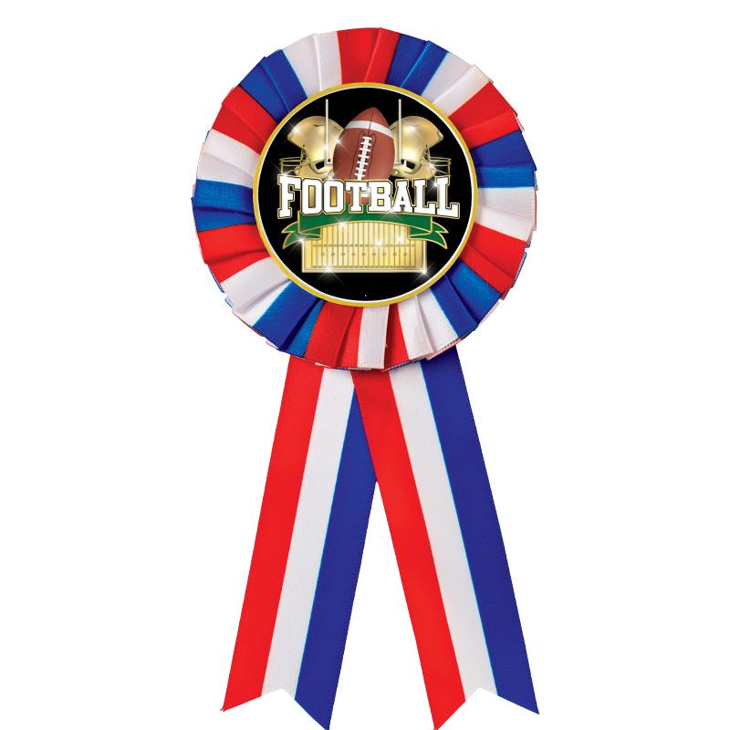 RED/WHITE/BLUE MYLAR ROSETTES