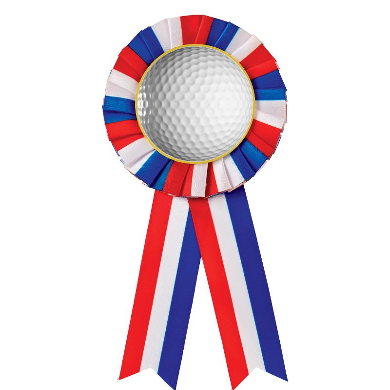 RED/WHITE/BLUE MYLAR ROSETTES