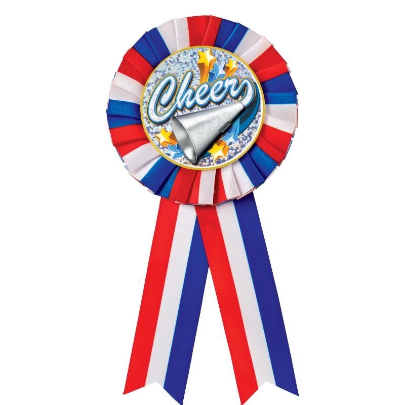 RED/WHITE/BLUE MYLAR ROSETTES