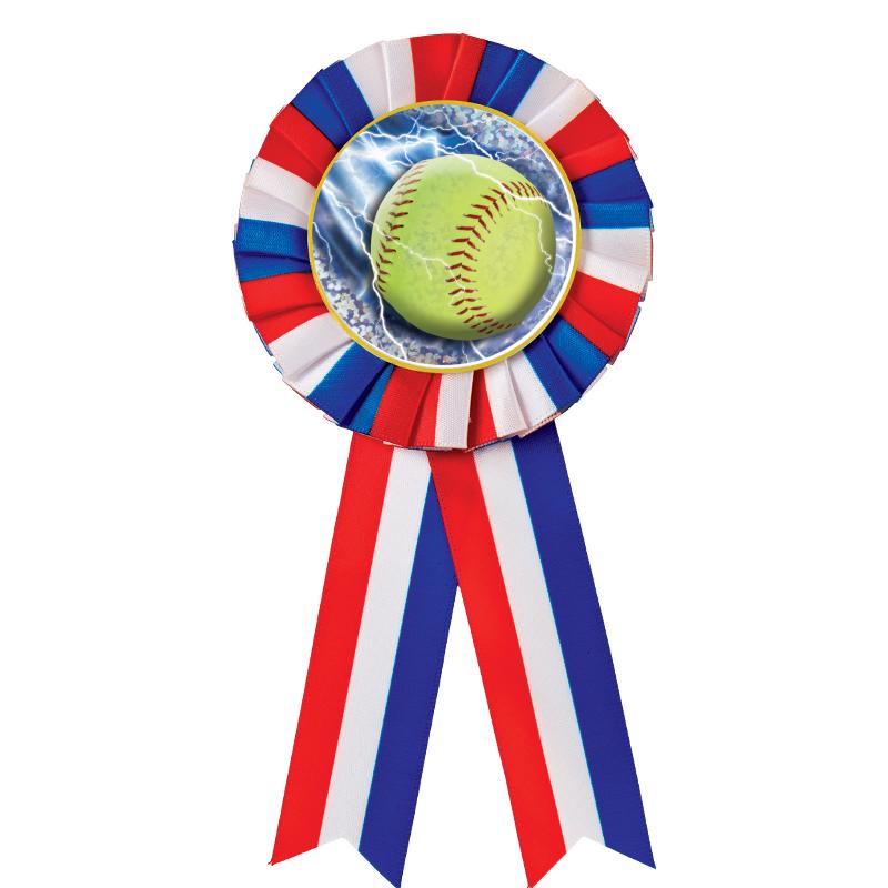 RED/WHITE/BLUE MYLAR ROSETTES