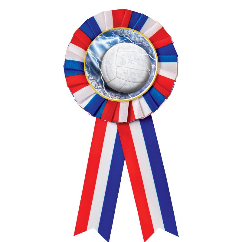 RED/WHITE/BLUE MYLAR ROSETTES