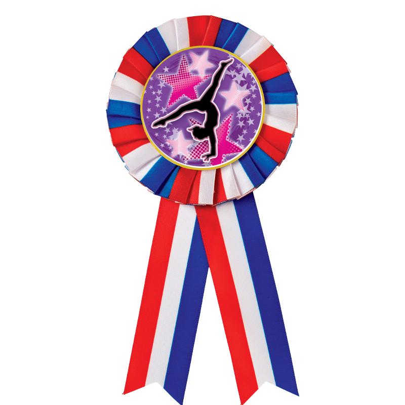 RED/WHITE/BLUE MYLAR ROSETTES